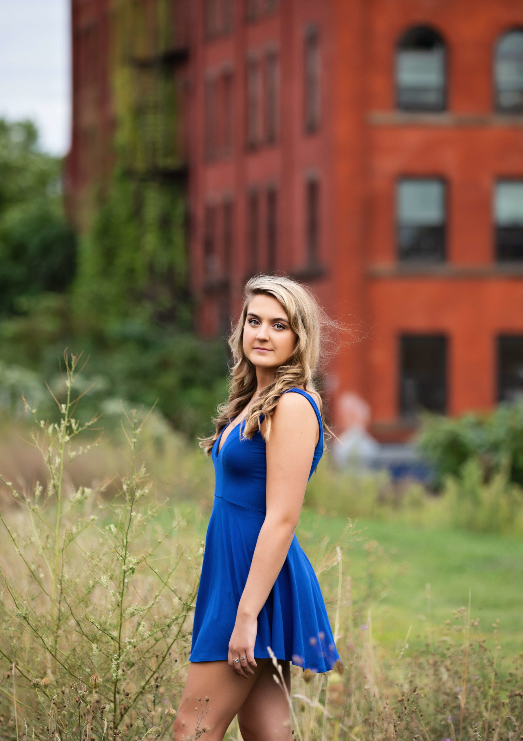 Photo of an Erie, Pa senior in downtown
