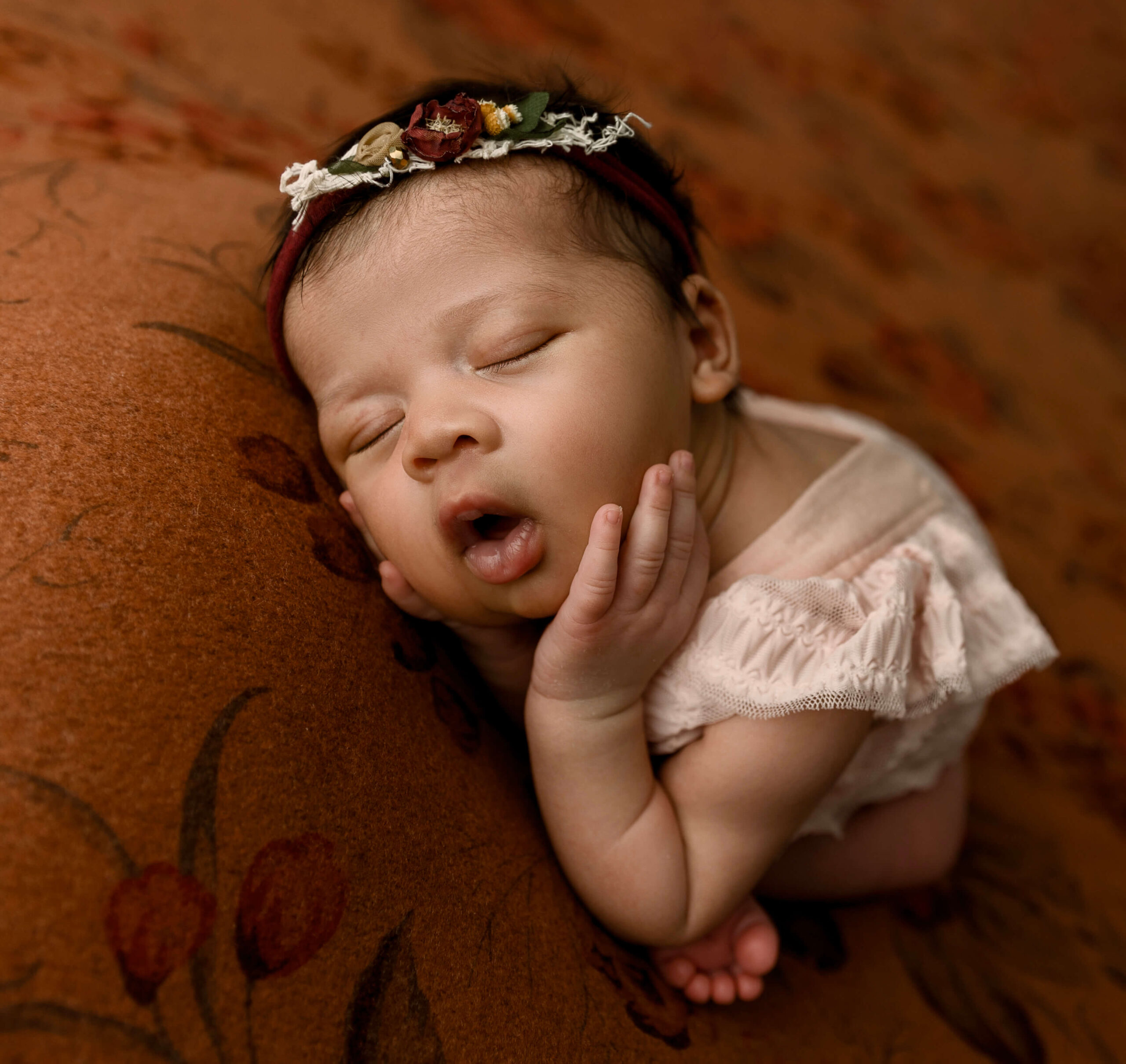 Newborn photo of a baby girl